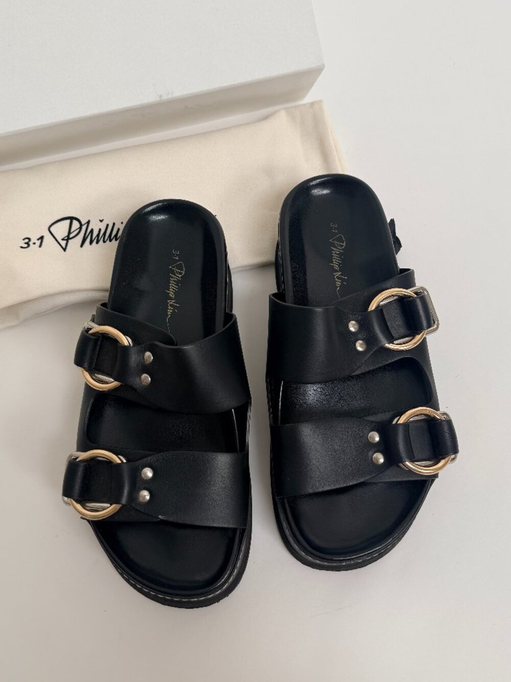 3.1 PHILLIP LIM LEATHER PLATFORM SANDALS - Picture 13 of 13